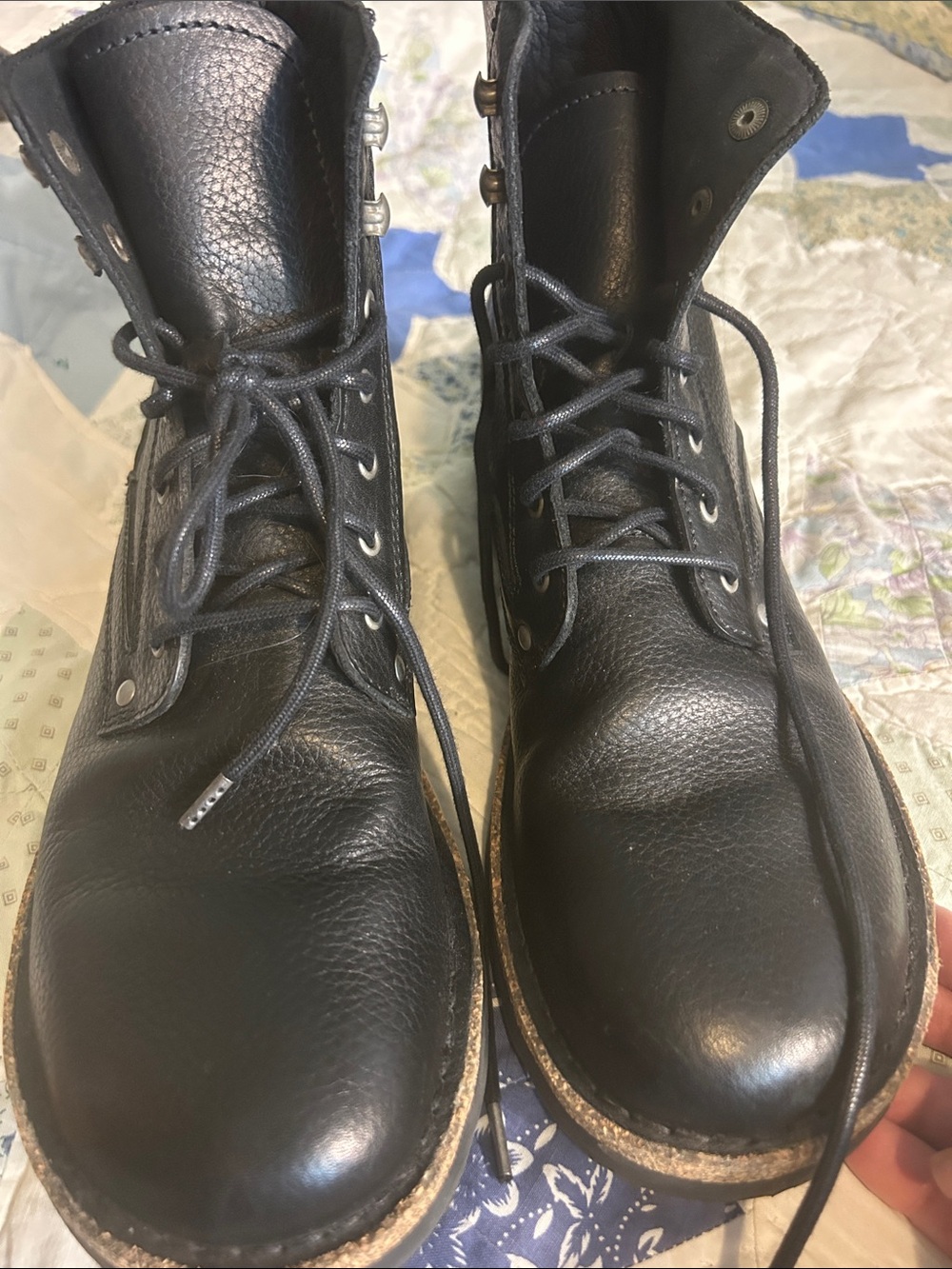 Birkenstock Black Leather Lace-Up Ankle Boots - Picture 5 of 8